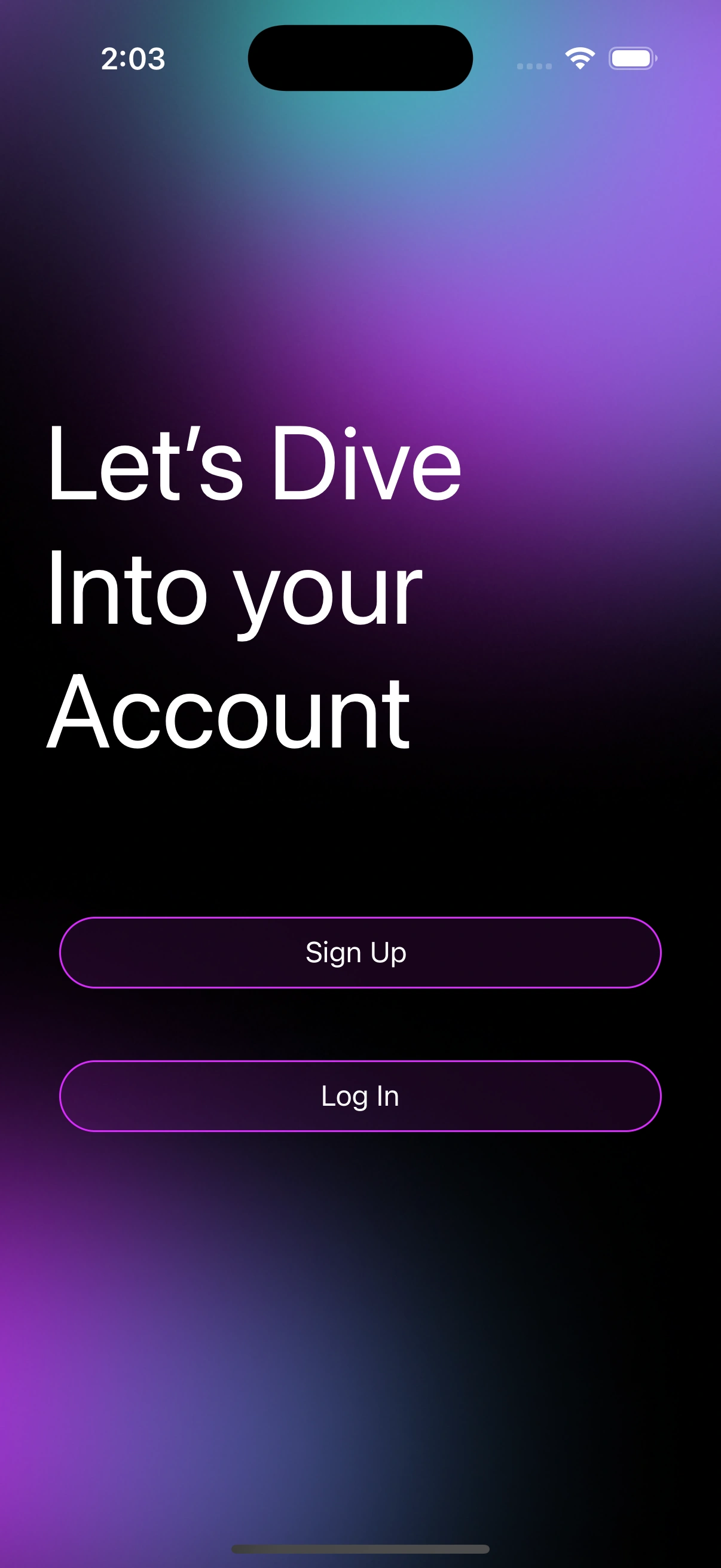 Wibet app authentication screen with login and registration option